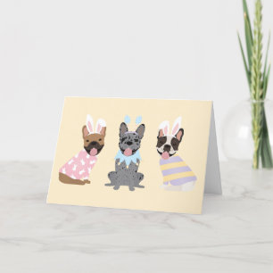 Cartes Pour Fêtes Annuelles Joyeux Bulldogs français de Pâques