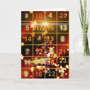 Cartes Pour Fêtes Annuelles Joyeux calendrier des fêtes de l'Avent