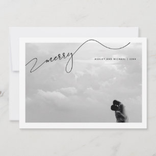 Cartes Pour Fêtes Annuelles Joyeux calligraphie Nom du script Photo Noël