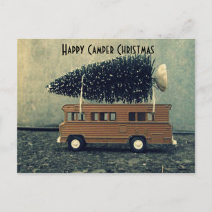 Cartes Pour Fêtes Annuelles Joyeux Camper Noël Arbre à pinceau