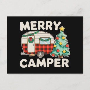 Cartes Pour Fêtes Annuelles Joyeux Campeur Noël Vintage Décor Arbre de Noël