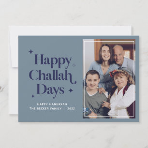 Cartes Pour Fêtes Annuelles Joyeux Challah Days Hanukkah Photo de famille Fêt