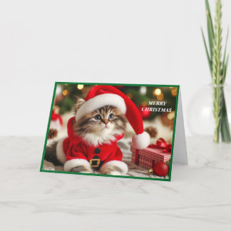 Cartes Pour Fêtes Annuelles Joyeux chat de Noël