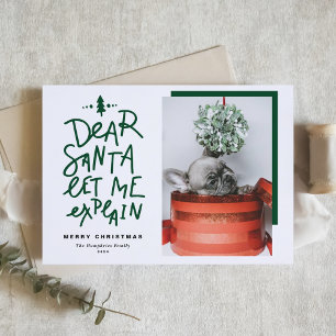 Cartes Pour Fêtes Annuelles Joyeux Cher Père Noël Laissez-Moi Expliquer Photo 