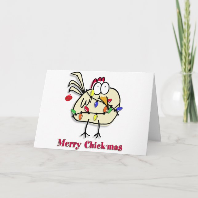 Cartes Pour Fêtes Annuelles Joyeux Chick.mas Fun (Devant)