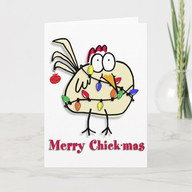 Cartes Pour Fêtes Annuelles Joyeux Chick.mas Fun (Devant)