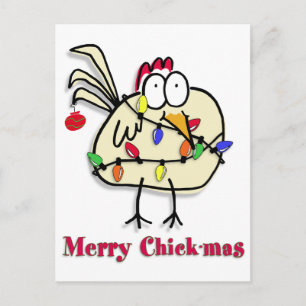 Cartes Pour Fêtes Annuelles Joyeux Chick.mas Fun