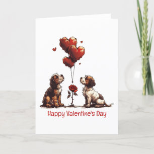 Cartes Pour Fêtes Annuelles Joyeux Chiens Beagles de la fête des Valentines