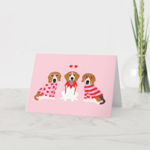 Cartes Pour Fêtes Annuelles Joyeux Chiens Beagles de la fête des Valentines