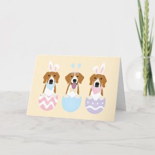 Cartes Pour Fêtes Annuelles Joyeux Chiens Beagles de Pâques