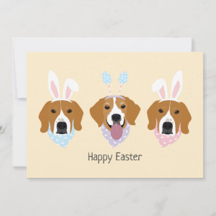 Cartes Pour Fêtes Annuelles Joyeux Chiens Beagles de Pâques