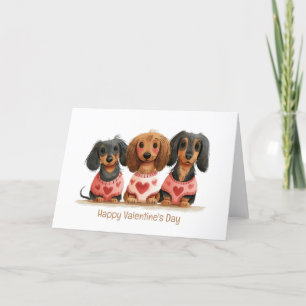 Cartes Pour Fêtes Annuelles Joyeux Chiens de la fête des Valentines