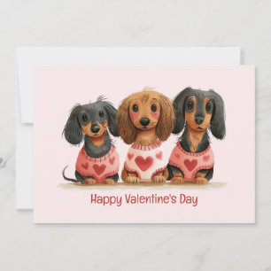 Cartes Pour Fêtes Annuelles Joyeux Chiens de la fête des Valentines