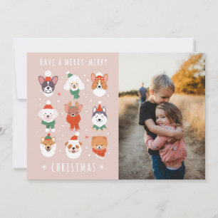 Cartes Pour Fêtes Annuelles Joyeux Chiens de Noël