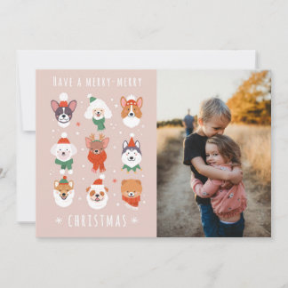 Cartes Pour Fêtes Annuelles Joyeux Chiens de Noël