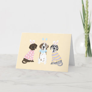 Cartes Pour Fêtes Annuelles Joyeux Chiens de Pâques