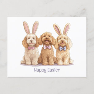 Cartes Pour Fêtes Annuelles Joyeux Chiens Goldendoodle de Pâques
