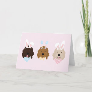 Cartes Pour Fêtes Annuelles Joyeux Chiens Goldendoodle de Pâques