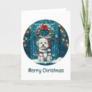 Cartes Pour Fêtes Annuelles Joyeux Chih Tzu Chiens de Noël Shih