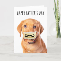 Joyeux chiot de Fête des pères dans Masque Visage 
