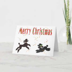 Cartes Pour Fêtes Annuelles Joyeux chocolat de Noël et canicules noires Jouer
