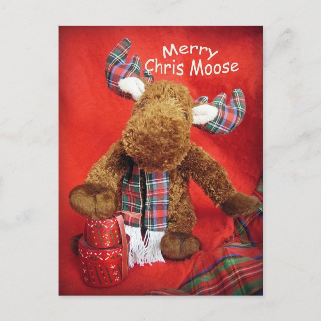 Cartes Pour Fêtes Annuelles Joyeux Chris Moose (Devant)