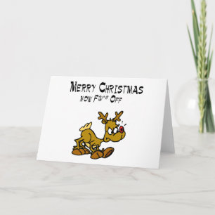 Cartes Pour Fêtes Annuelles Joyeux Chrismas maintenant F*ck