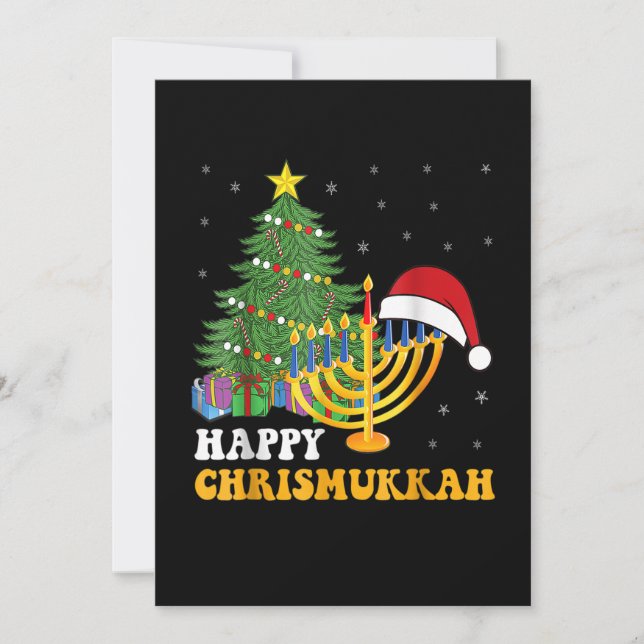 Cartes Pour Fêtes Annuelles Joyeux Chrismukkah Bonne Hanouka 2022 Noël Ug (Devant)