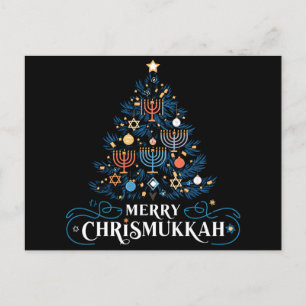Cartes Pour Fêtes Annuelles Joyeux Chrismukkah Fête juive Hanukkah