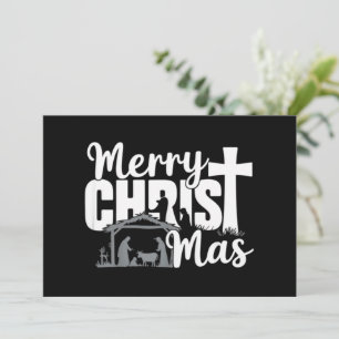 Cartes Pour Fêtes Annuelles Joyeux Christ Mas chrétien Noël Jésus Famille 