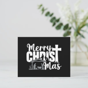 Cartes Pour Fêtes Annuelles Joyeux Christ Mas chrétien Noël Jésus Famille 