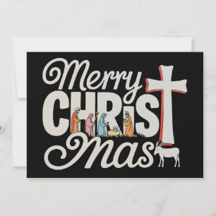 Cartes Pour Fêtes Annuelles Joyeux Christ Mas Noël chrétien Jésus Noël Noël