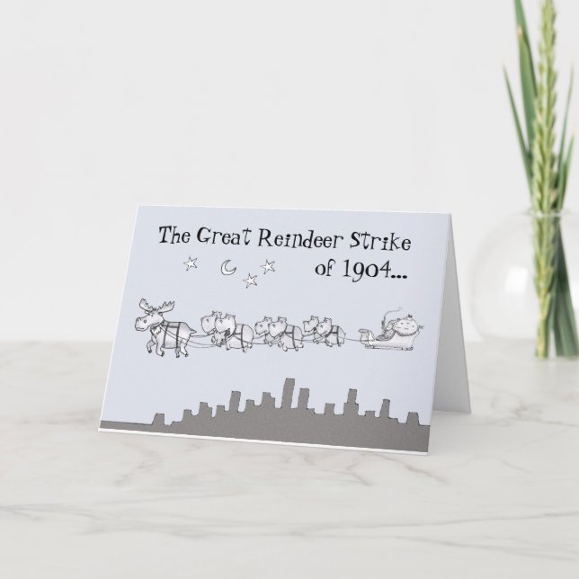 Cartes Pour Fêtes Annuelles Joyeux Christmoose (Devant)