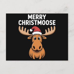Cartes Pour Fêtes Annuelles Joyeux Christmoose Noël Chapeau de Santa Moose Xma