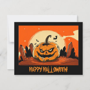 Cartes Pour Fêtes Annuelles Joyeux Citrouille Éffrayant Halloween