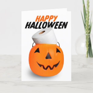 Cartes Pour Fêtes Annuelles Joyeux Citrouille Halloween avec Humour en papier 