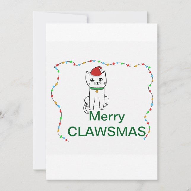 Cartes Pour Fêtes Annuelles Joyeux CLAWSMAS (Devant)