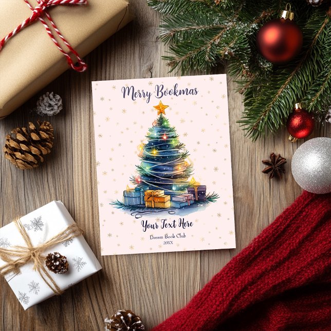 Cartes Pour Fêtes Annuelles Joyeux club de livres de Noël (Créateur téléchargé)