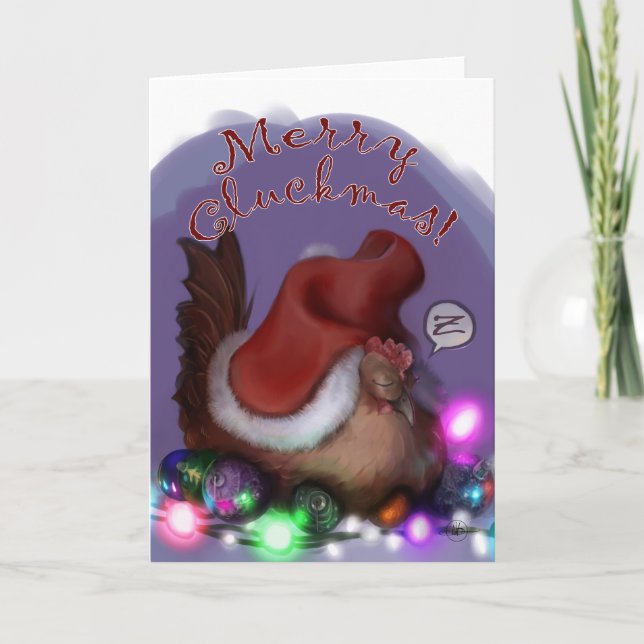Cartes Pour Fêtes Annuelles Joyeux Cluckmas ! (Devant)