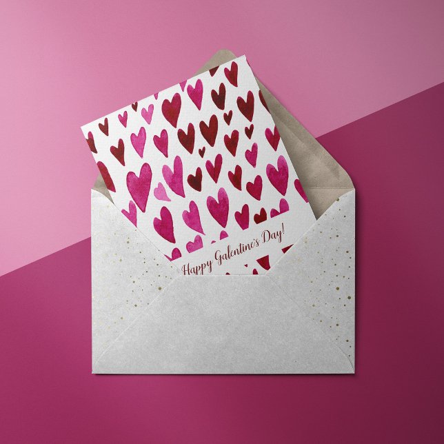 Cartes Pour Fêtes Annuelles Joyeux coeur magenta de la Saint-Galentin (Créateur téléchargé)