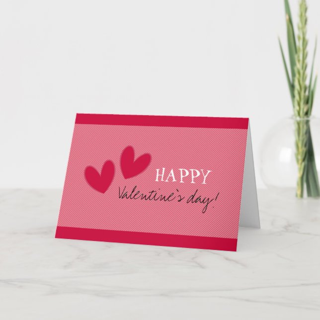 Cartes Pour Fêtes Annuelles Joyeux Coeurs Saint-Valentin (Devant)