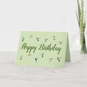 Cartes Pour Fêtes Annuelles Joyeux colibri d'anniversaire