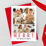 Cartes Pour Fêtes Annuelles Joyeux Collage photo moderne<br><div class="desc">Cette Merry Modern Photo Collage Holiday Card de Anton Design Co est parfaite pour envoyer à vos amis et votre famille cette saison de vacances si vous voulez semer plusieurs photos à la fois.</div>