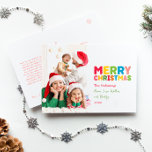 Cartes Pour Fêtes Annuelles Joyeux coloré et brillant année en examen Six phot<br><div class="desc">Profitez de la joie et de la magie de la saison des Fêtes avec cette année unique et festive, colorée et brillante en revue carte postale six photos vacances. Son design simple mais amusant présente une palette de couleurs arc-en-ciel rouge, vert, jaune, bleu, orange et rose, créant une atmosphère dynamique...</div>