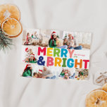 Cartes Pour Fêtes Annuelles Joyeux coloré et brillant année en examen Six phot<br><div class="desc">Profitez de la joie et de la magie de la saison des Fêtes avec cette année unique et festive, colorée, joyeuse et brillante en commentaire six cartes de vacances photo. Son design simple mais amusant présente une palette de couleurs arc-en-ciel rouge, vert, jaune, bleu, orange et rose, créant une atmosphère...</div>