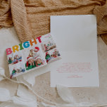 Cartes Pour Fêtes Annuelles Joyeux coloré et brillant plié cinq photos<br><div class="desc">Profitez de la joie et de la magie de la saison des Fêtes avec cette carte de vacances unique et festive, colorée et pliée cinq photo. Son design simple mais amusant présente une palette de couleurs arc-en-ciel rouge, vert, jaune, bleu, orange et rose, créant une atmosphère dynamique et joyeuse. L'approche...</div>