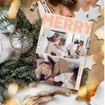 Cartes Pour Fêtes Annuelles Joyeux Corail Moderne Année En Revue Vertical 3 Ph<br><div class="desc">Envoyer des voeux chauds cette saison de vacances avec cette année unique et mignonne, moderne joyeux corail en revue verticale 3 photo carte de vacances. Son design sobre et minimaliste présente des éléments d'inspiration boho dans les tons rose clair, corail pastel, vert sauge, bleu et pêche. Célébrant l'esprit festif de...</div>