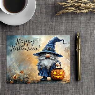 Cartes Pour Fêtes Annuelles Joyeux coup d'Halloween ou Gnome de traitement
