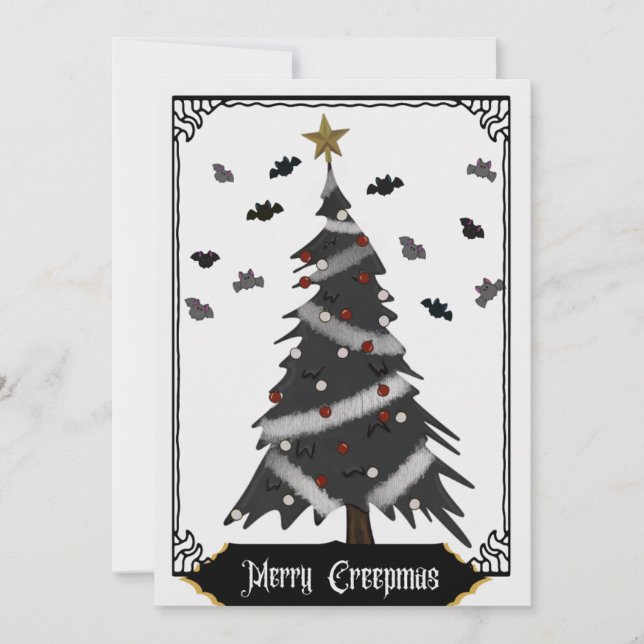 Cartes Pour Fêtes Annuelles Joyeux Creeppmas (Devant)