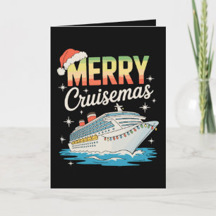 Cartes Pour Fêtes Annuelles Joyeux Cruisemas Bateau de Croisière Xmas Famille